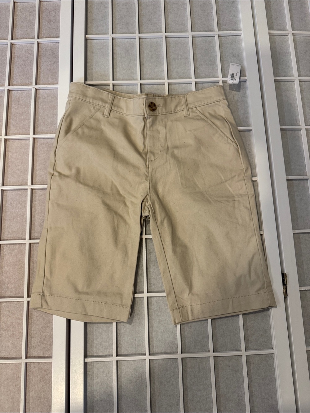 Girls Classic Khaki Cotton Shorts